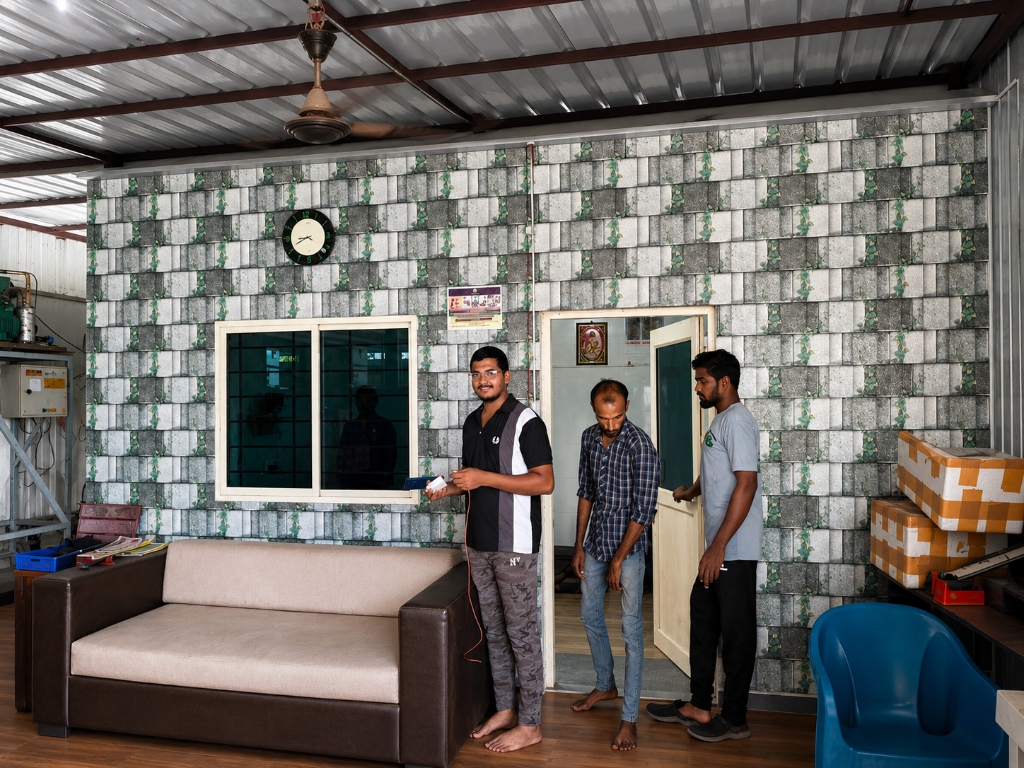 Dedicated staff inside processing office